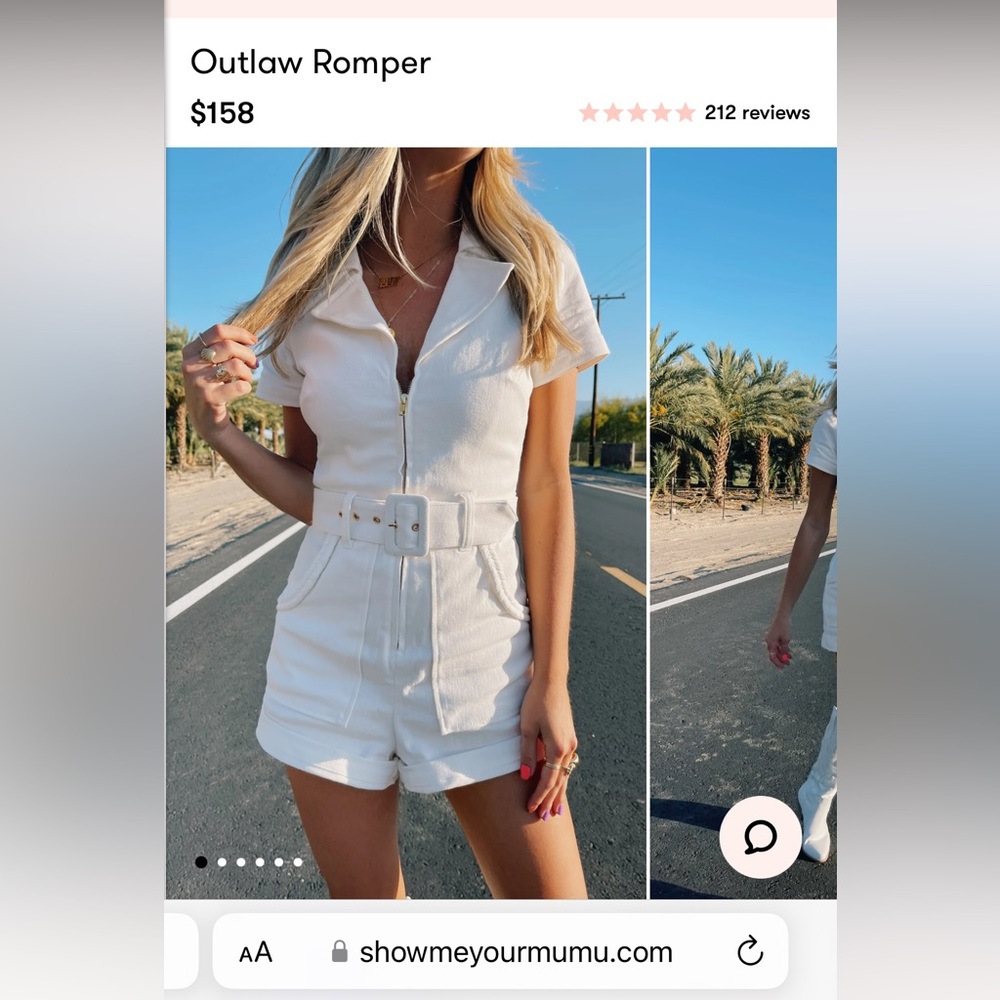 Show Me Your Mumu Outlaw Romper White
